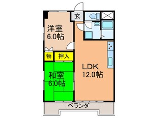 ハイツ桑田の物件間取画像